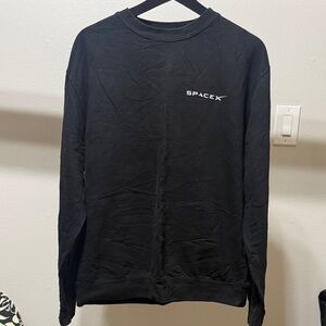 SpaceX Black Crewneck Sweater